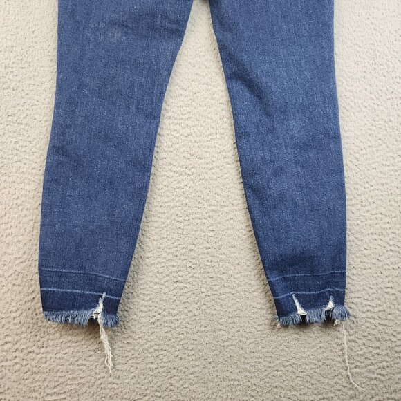 Kancan Women’s Size 5/26 Maria High Rise Ankle Skinny Jeans Medium Wash Raw Hem - Picture 12 of 13